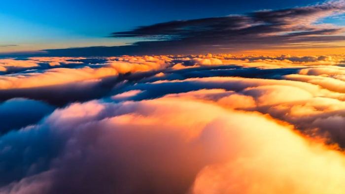 高空云海日出美景景象实拍大自然美景