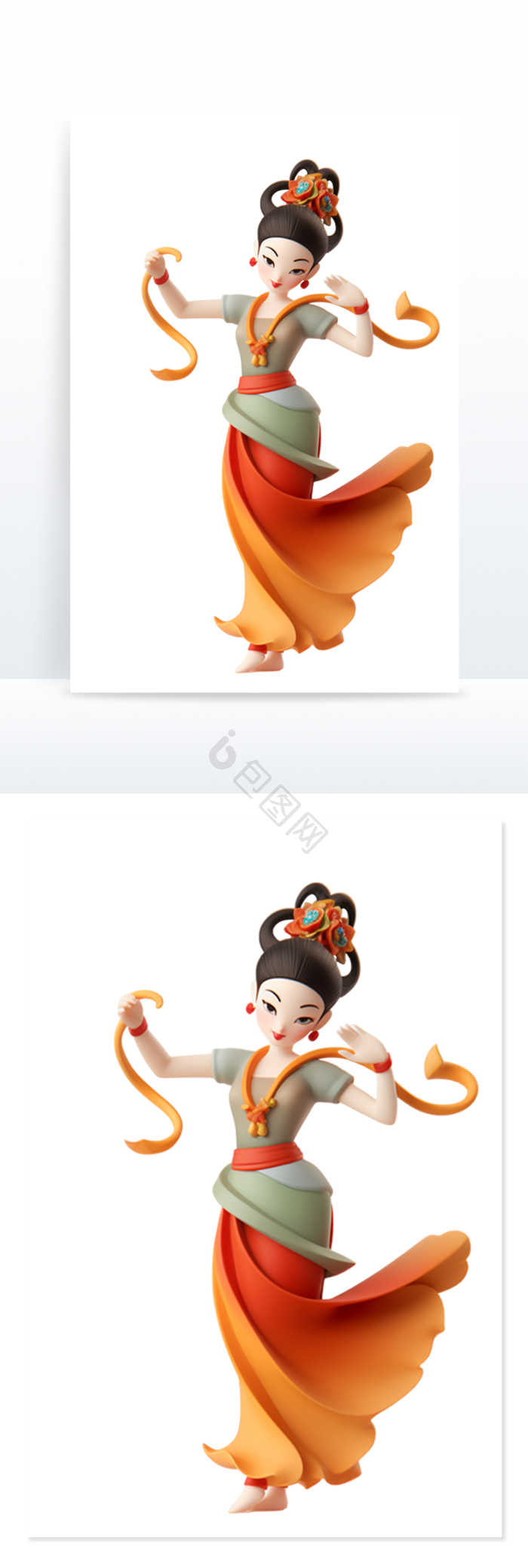 飞天敦煌仙女舞蹈免抠png下载-包图网