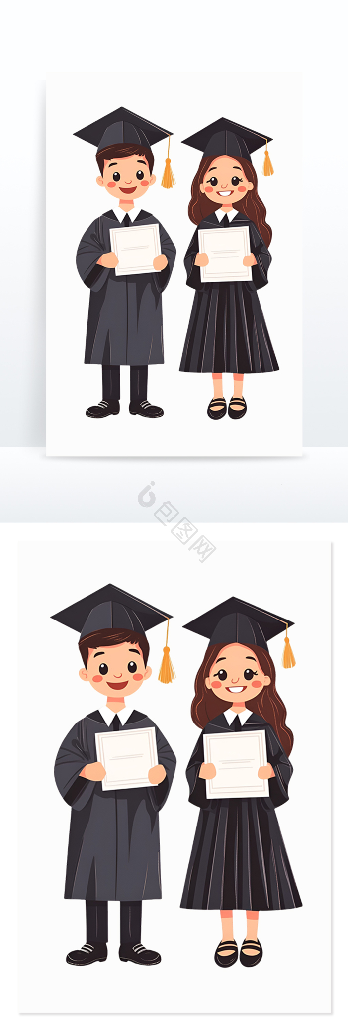 毕业学士服学士帽免抠png下载-包图网