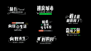 文旅宣传综艺节目电影质感简洁渐变字幕花字