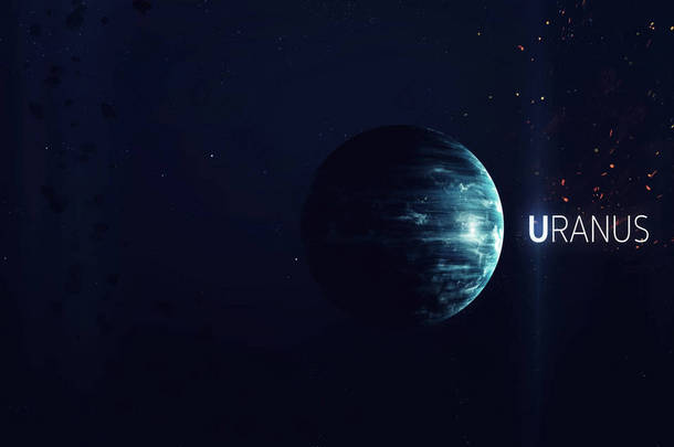天王星-高分辨率美丽的<strong>艺术展</strong>现了太阳系的行星.这个图像元素由NASA提供