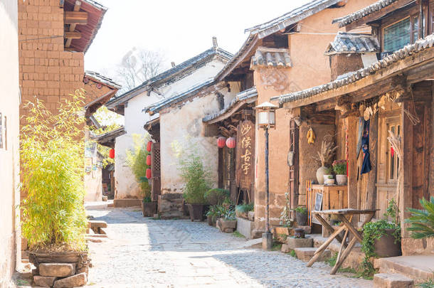 云南、 中国-2015 年 3 月 21 日︰ 沙溪古村落。著名的古村落的中国云南剑川.