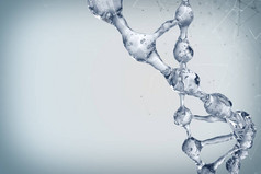 水从 Dna 分子模型三维图.