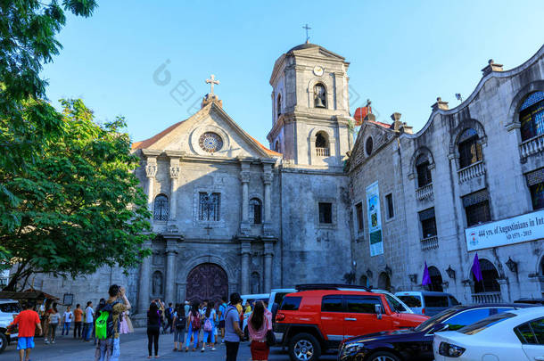 菲律宾马尼拉-2018年2月17日: 圣奥古斯丁教堂, 罗马<strong>天主教教会</strong>在圣奥古斯丁命令的主持下