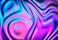 3D渲染。 文摘:波浪流背景. 彩色几何墙纸.