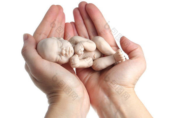 胚胎在女人手中