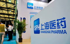 2012年6月26日，在中国上海举办的展览期间，人们参观上海制药（Sph）展台