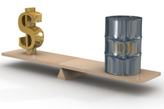 石油股票的成本。3d 图像.