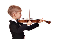 男孩小小提琴手