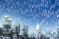 在曼哈顿的雨夜