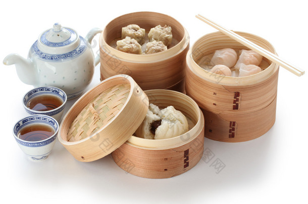 yumcha，竹<strong>蒸笼</strong>点心