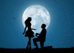 在月光下的求婚