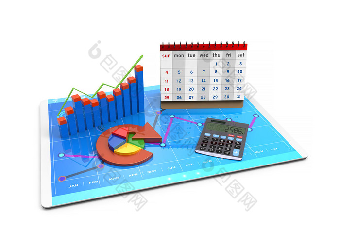 3d 渲染分析财务数据在图表-现代统计图形概述