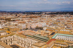 意大利罗马的街道和建筑物鸟瞰图