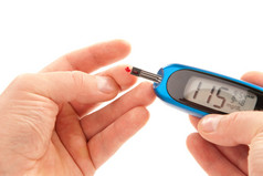 糖尿病病人做的血糖水平的血液测试