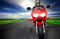移动速度非常快的速度摩托车