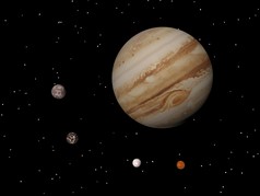 木星和木星 （木卫四，ganym 的四个伽利略卫星