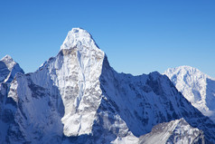 装载 ama dablam，从岛峰首脑会议上，尼泊尔查看