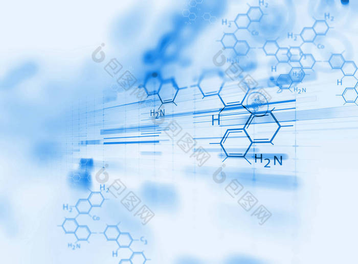 化学科学、 医疗物质及分子背景 3d