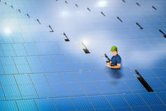 太阳能电池板与太阳能电池板站技术员