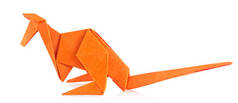 折纸的橙色 kangaroo