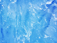 蓝色的冰抽象冰纹理.