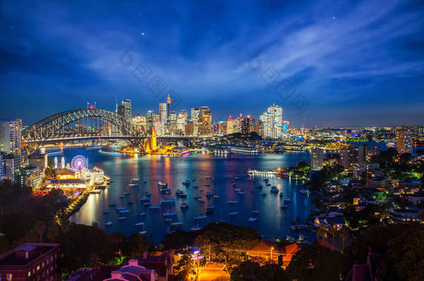 澳洲新南威尔士悉尼<strong>海港大桥</strong>全景