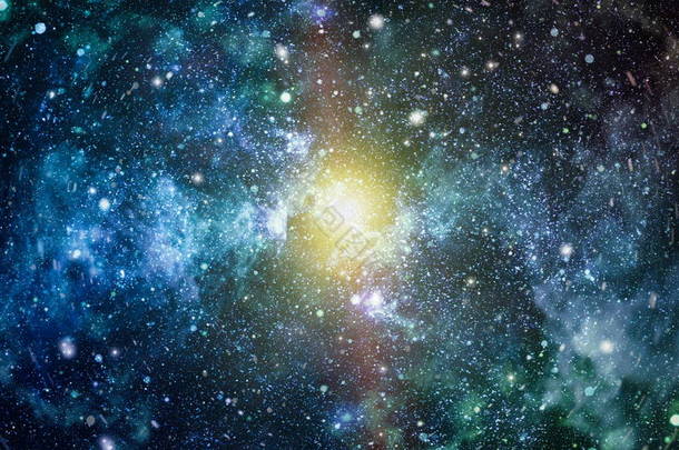 银河系与恒星和空间。新的<strong>大全</strong>景, 望着深空。充满星星的夜空。外太空中的星云。深空的秘密.