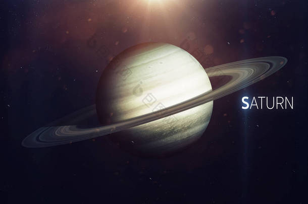 土星-高分辨率美丽的<strong>艺术展</strong>现了太阳系的行星.这个图像元素由NASA提供