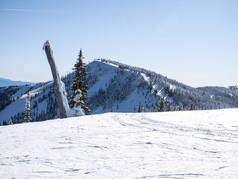 Slopeside Mountain Scene Schweitzer Idaho Selkirk Range