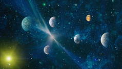 太空中的星云和星系。行星和星系- - NASA提供的这一图像的元素