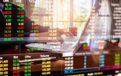 股票市场或外汇交易图和烛台图 suitab