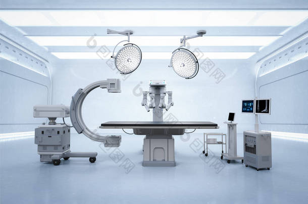 <strong>三维</strong>外科<strong>机器人</strong>在手术室的医疗技术概念