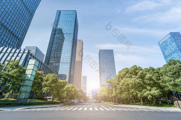 杭州金融城的城市建筑景观摩天大楼