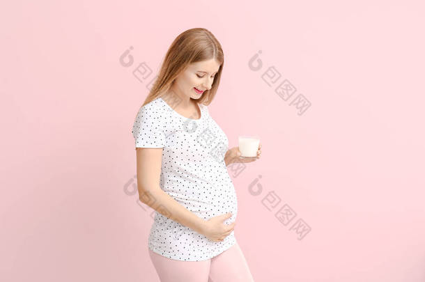 <strong>色彩艳丽</strong>的孕妇和奶水背景