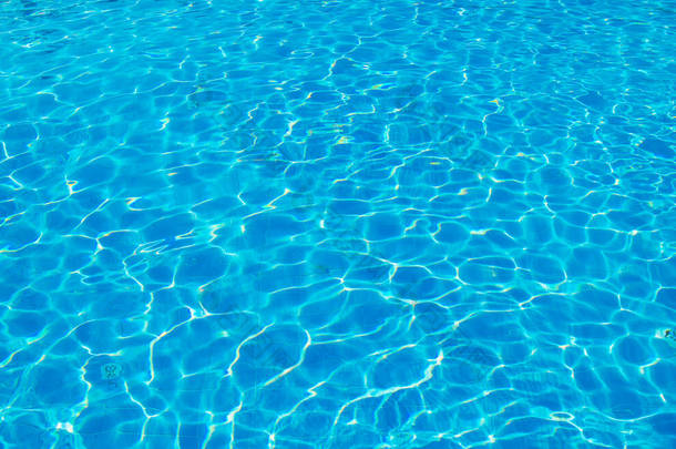 <strong>蓝色游泳池</strong>的表面，<strong>游泳池</strong>水的背景.