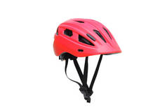 安全帽一种骑自行车或玩滑雪板的安全帽，用白色的背景隔开