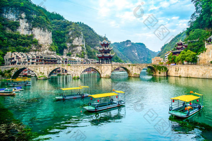 镇远古城美丽的风景图片-包图网企业站