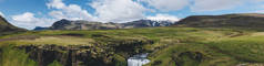 冰岛美丽 Skoga 河流景观全景