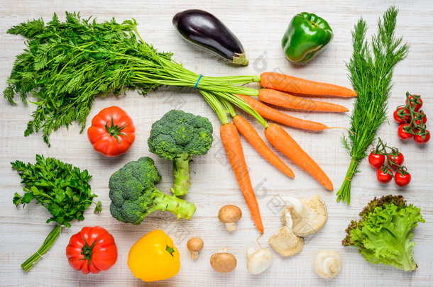 健康有机食品和蔬菜