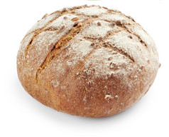 白色背景的面包
