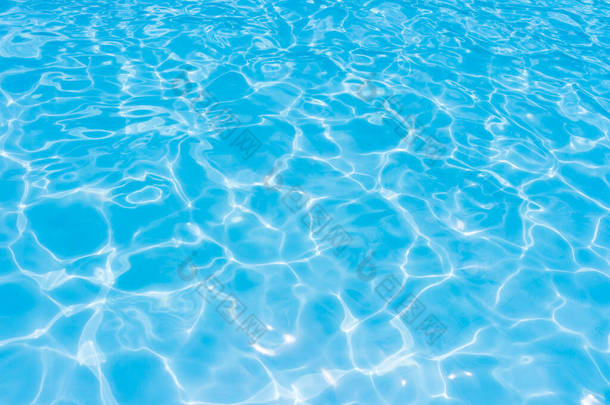 浅蓝色游泳池波纹水质感反射