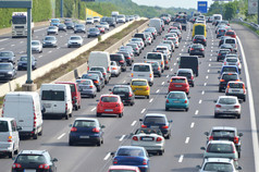 德国公路上的交通堵塞