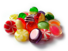 堆的彩色糖果