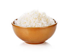 白底碗里的米