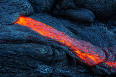 夏威夷大岛上的熔岩流