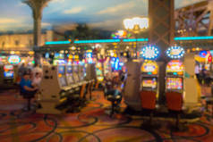 美国内华达州拉斯维加斯赌场的抽象模糊背景