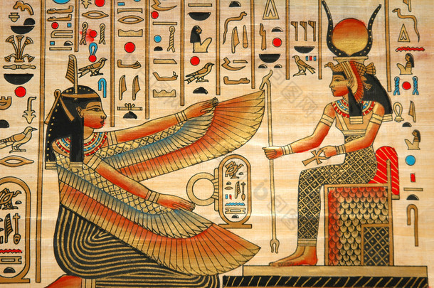 纸莎草纸与埃及古代历史的元素