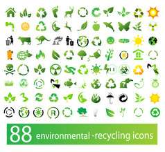 set of environmental / recycling icons