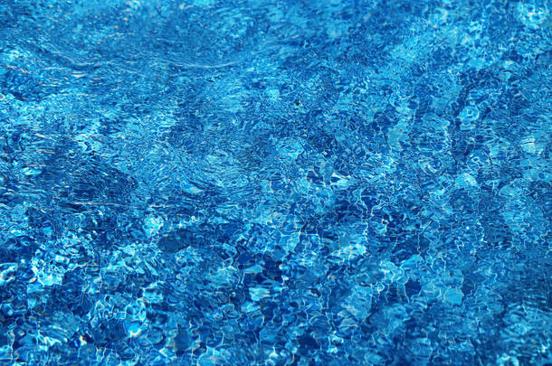 蓝色海浪的宏观背景的相片